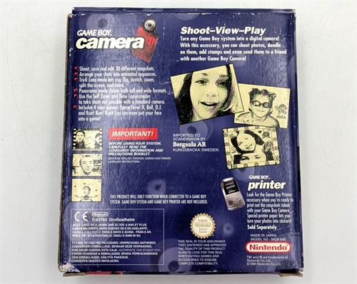 Gameboy Camera - Rød - Komplet I Kasse - Gameboy Original Tilbehør - SNR CE10422530 (B Grade) (Genbrug)